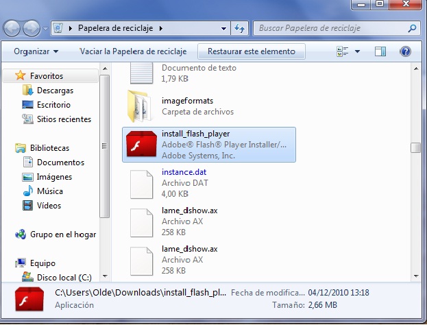 Papelera De Windows Vista